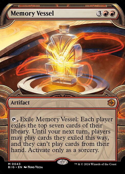 MTG Memory Vessel BIG 043 Showcase Vault Frame Foil