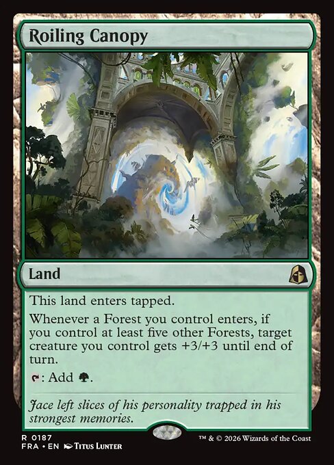 MTG Roiling Canopy FRA 187 Standard Nonfoil front