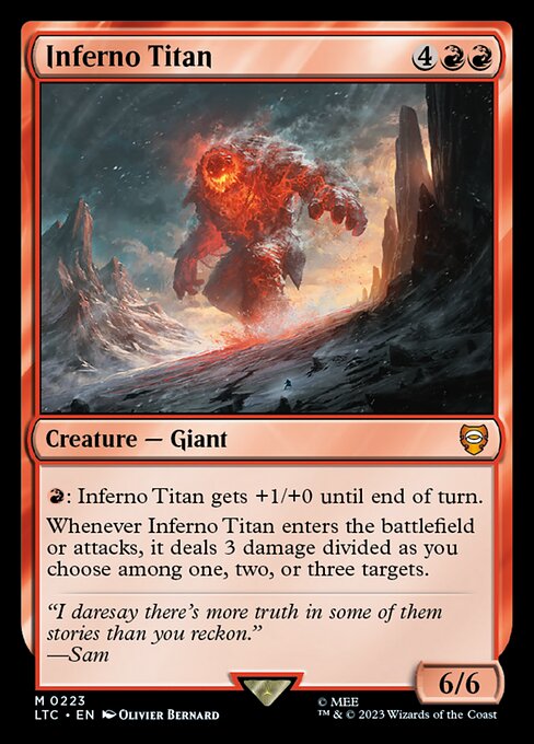 MTG Inferno Titan LTC 223 Alternate Art Nonfoil