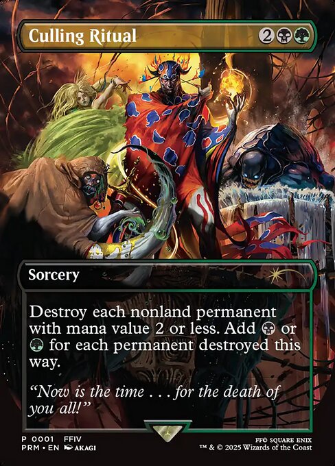 MTG Culling Ritual PW25 004 Borderless Commander Party Promo Foil