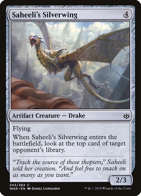 MTG Saheeli's Silverwing WAR 243 Standard Foil front