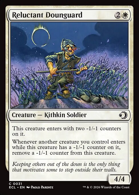 MTG Reluctant Dounguard ECL 031 Regular Nonfoil
