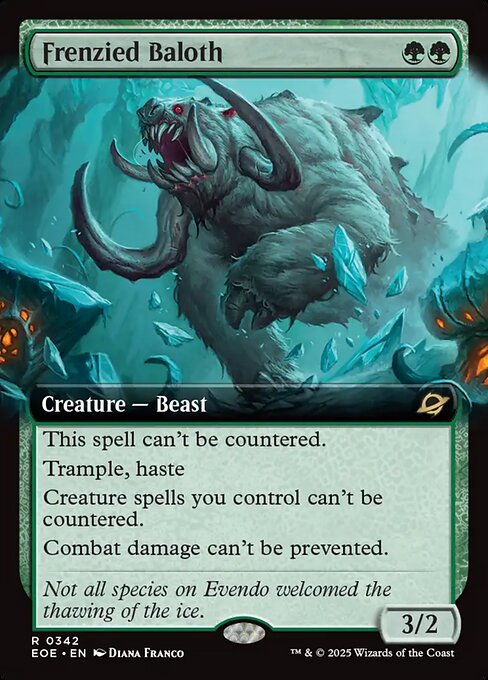 MTG Frenzied Baloth EOE 342 Extended Art Nonfoil