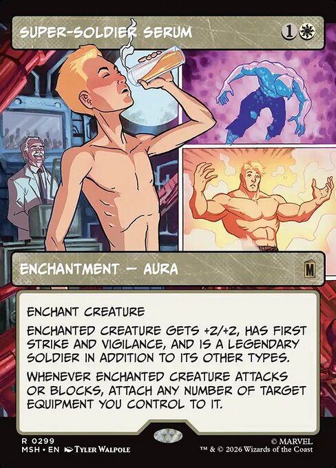 MTG Super-Soldier Serum MSH 299 Showcase Panel Foil