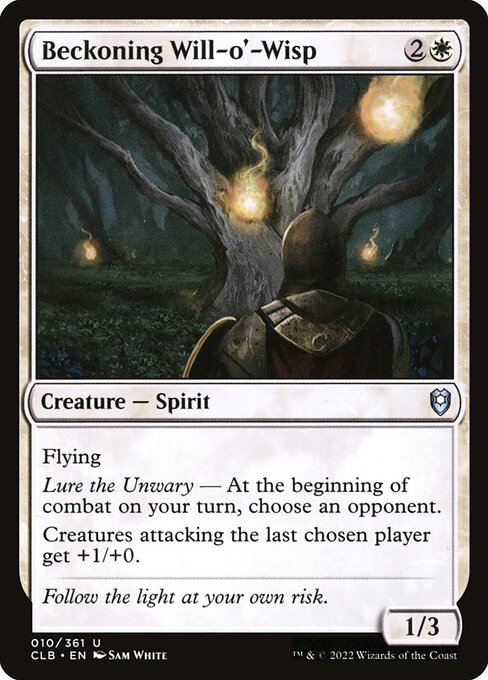 MTG Beckoning Will-o'-Wisp CLB 010 Regular Foil