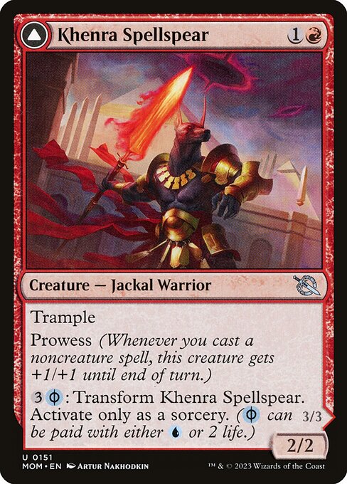 MTG Khenra Spellspear // Gitaxian Spellstalker MOM 151 Regular Foil
