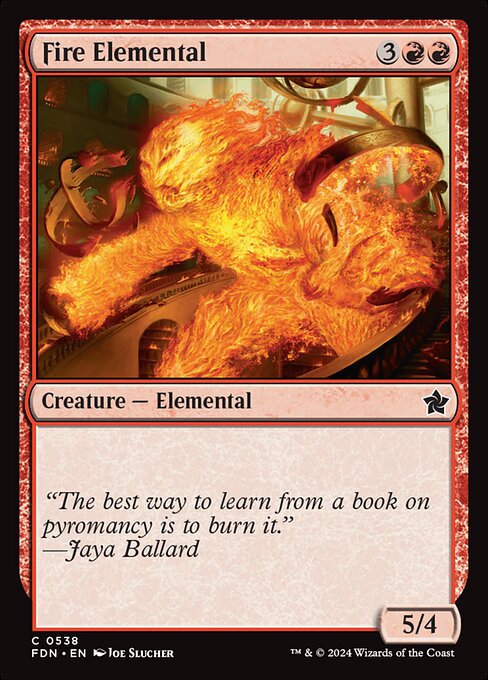 MTG Fire Elemental FDN 538 Beginner Box Nonfoil
