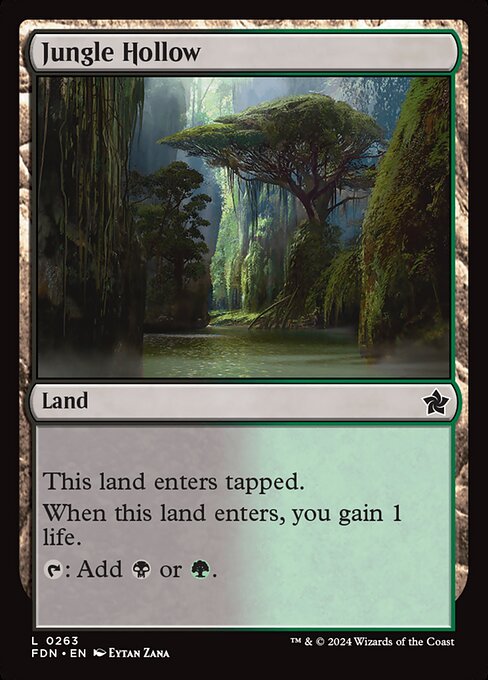 MTG Jungle Hollow FDN 263 Regular Foil
