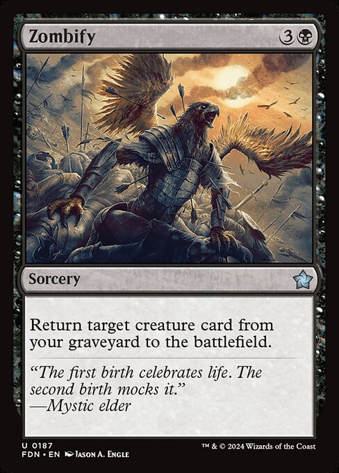 MTG Zombify FDN 187 Regular Nonfoil