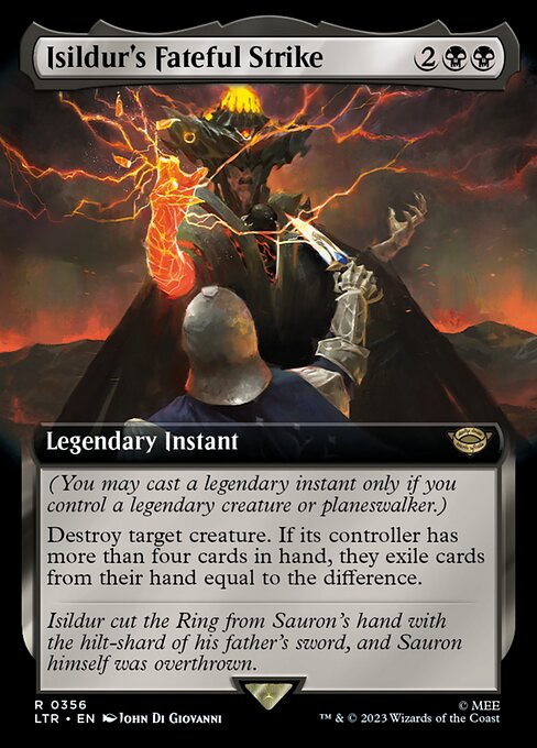 MTG Isildur's Fateful Strike LTR 356 Extended Art Nonfoil