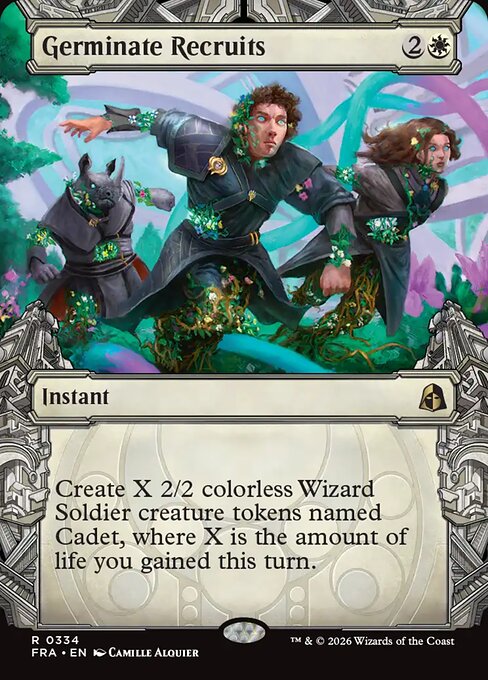 MTG Germinate Recruits FRA 334 Sculptor's Stronghold Nonfoil front