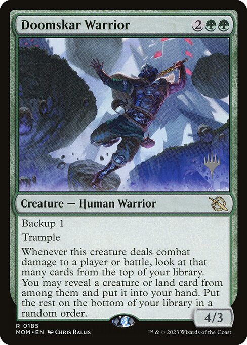 MTG Doomskar Warrior PMOM 185p Promo Pack Nonfoil