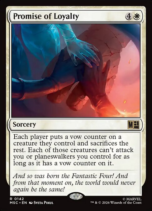 MTG Promise of Loyalty MSC 142 Regular Surge Foil