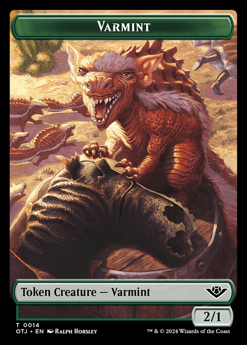 MTG Varmint Token OTJ 014 Token Foil