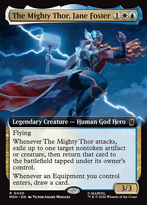 MTG The Mighty Thor, Jane Foster MSH 420 Extended Art Foil