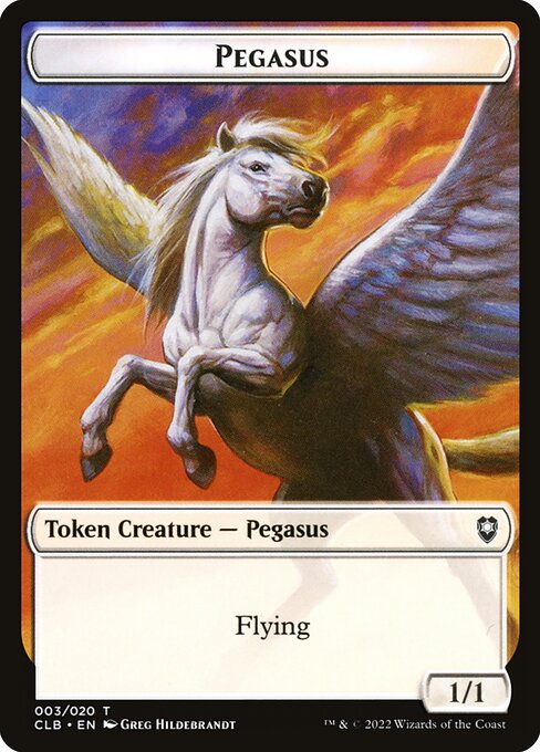 MTG Pegasus Token CLB 003 Token Foil