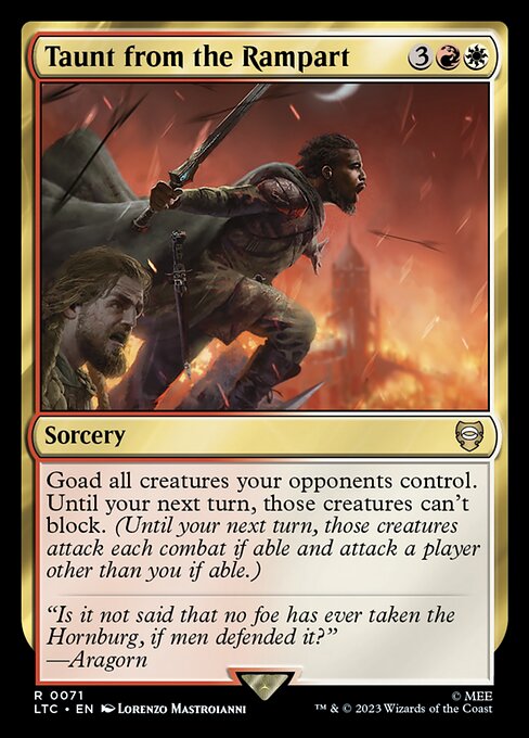 MTG Taunt from the Rampart LTC 071 Regular Nonfoil