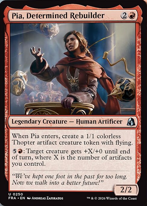 MTG Pia, Determined Rebuilder FRA 250 Standard Nonfoil front