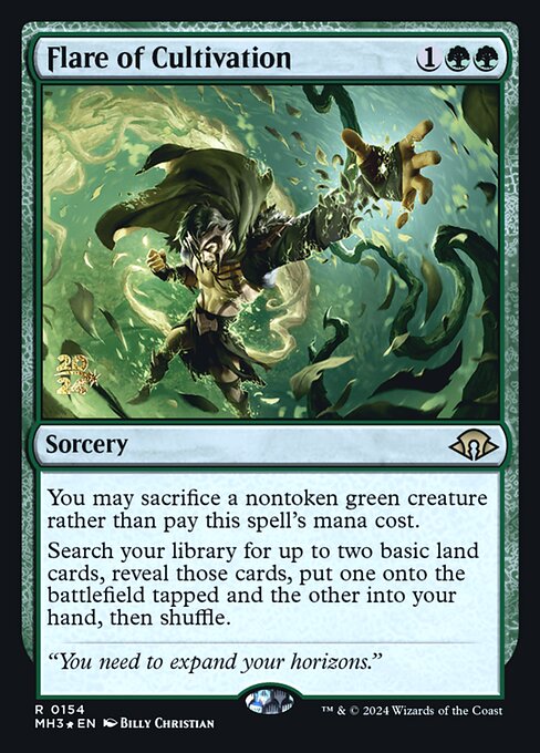 MTG Flare of Cultivation PMH3 154s Prerelease Foil