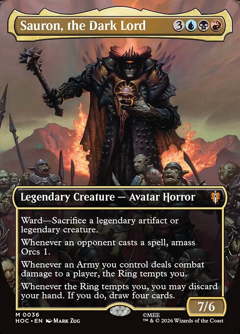 MTG Sauron, the Dark Lord HOC 036 Showcase Ring Nonfoil
