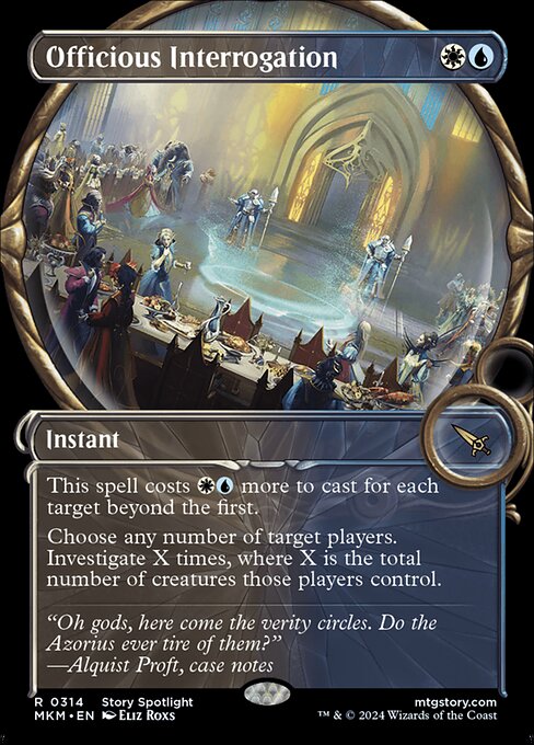MTG Officious Interrogation MKM 314 Showcase Magnified Foil