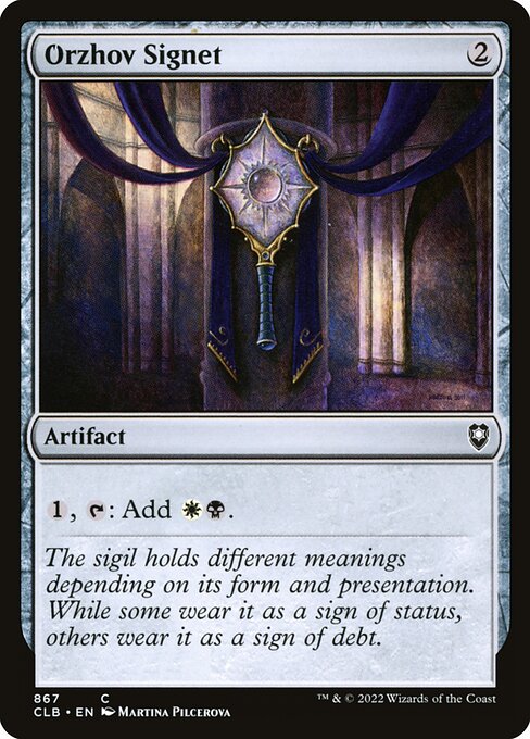 MTG Orzhov Signet CLB 867 Commander Deck Nonfoil
