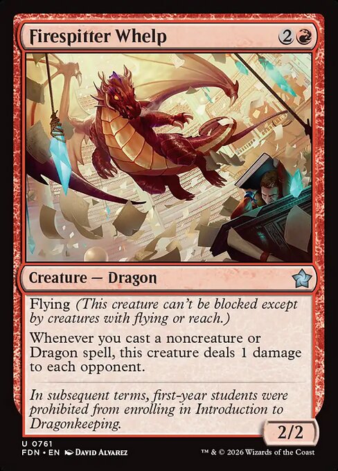 MTG Firespitter Whelp FDN 761 Welcome Deck Nonfoil