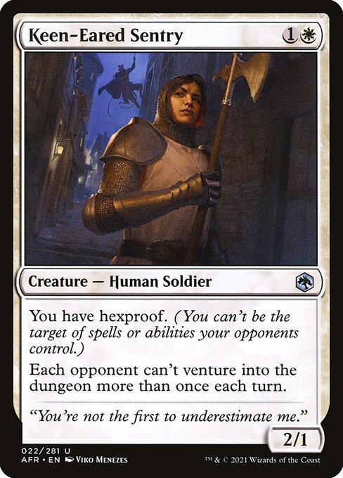 MTG Keen-Eared Sentry AFR 022 Regular Nonfoil