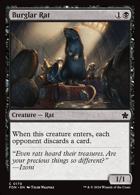 MTG Burglar Rat FDN 170 Regular Nonfoil