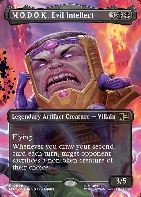 MTG M.O.D.O.K., Evil Intellect MSC 509 Borderless Nonfoil