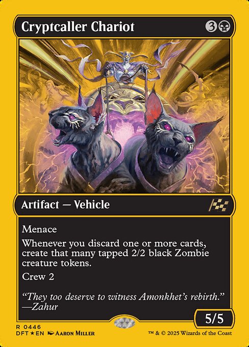 MTG Cryptcaller Chariot DFT 446 Regular First-Place Foil
