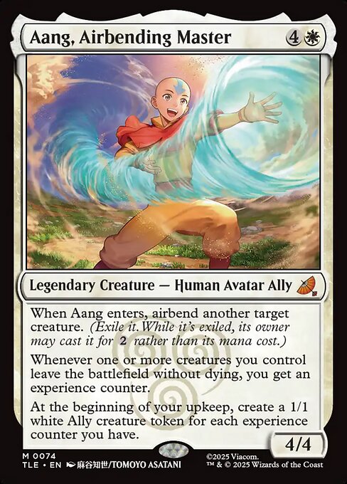 MTG Aang, Airbending Master [TLE 074] Nonfoil