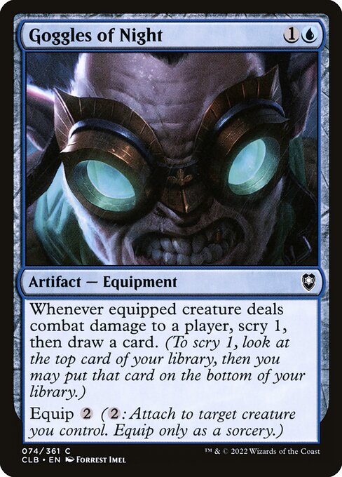 MTG Goggles of Night CLB 074 Regular Nonfoil