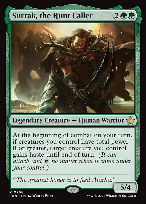 MTG Surrak, the Hunt Caller FDN 768 Welcome Deck Nonfoil
