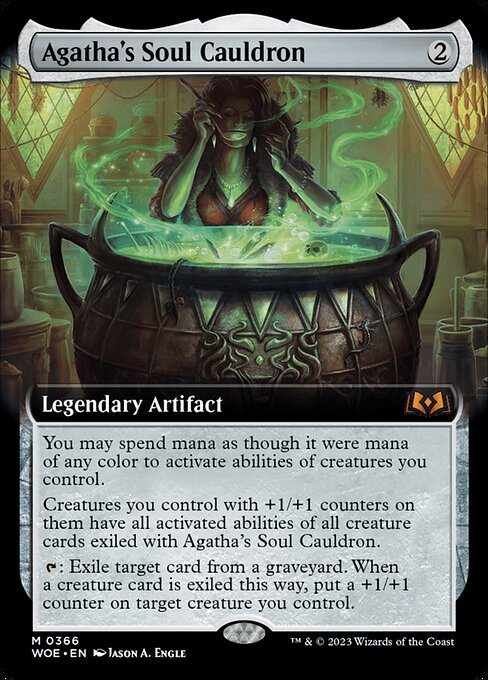 MTG Agatha's Soul Cauldron WOE 366 Extended Art Foil