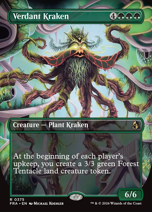 MTG Verdant Kraken FRA 375 Braintwister Series Foil front