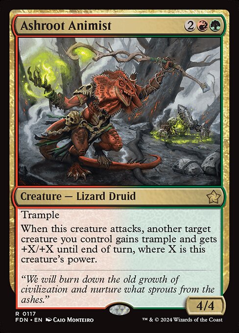 MTG Ashroot Animist FDN 117 Regular Foil