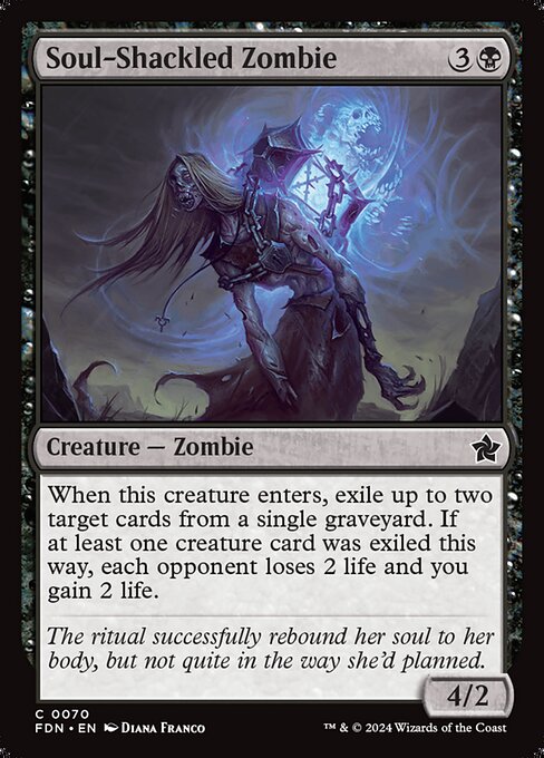 MTG Soul-Shackled Zombie FDN 070 Regular Nonfoil