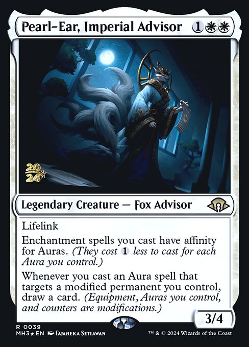 MTG Pearl-Ear, Imperial Advisor PMH3 039s Prerelease Foil