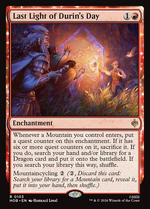 MTG Last Light of Durin's Day HOB 103 Regular Nonfoil