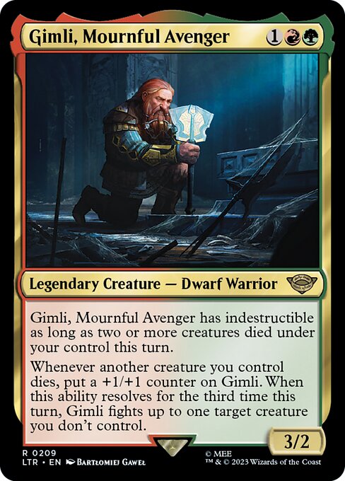 MTG Gimli, Mournful Avenger LTR 209 Regular Nonfoil