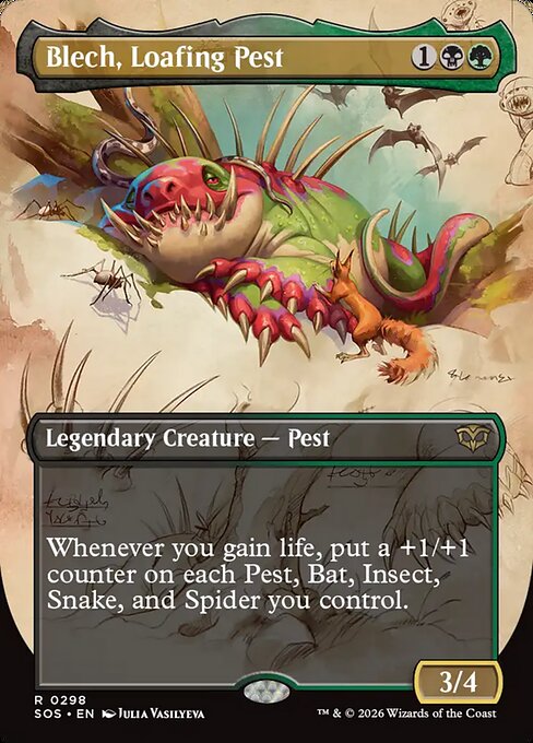MTG Blech, Loafing Pest SOS 298 Showcase Ring Nonfoil