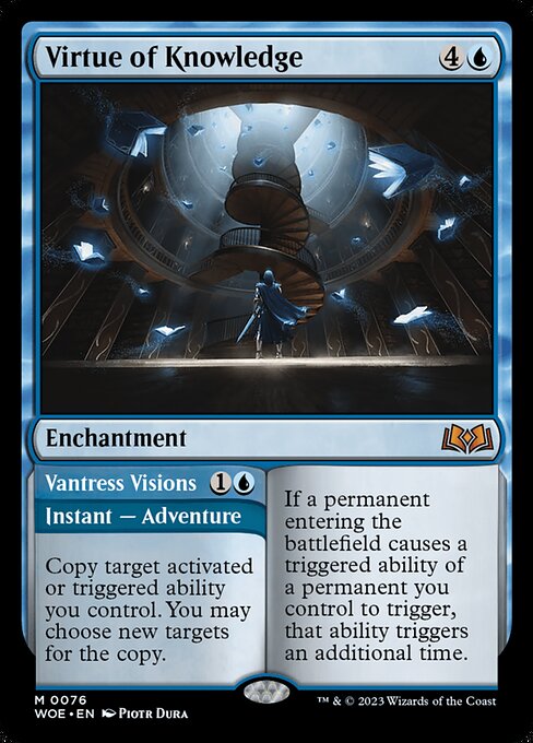 MTG Virtue of Knowledge // Vantress Visions WOE 076 Regular Foil