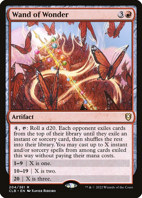 MTG Wand of Wonder CLB 204 Regular Foil