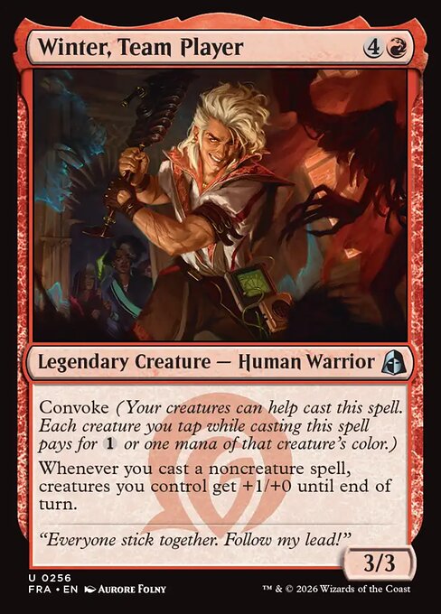 MTG Winter, Team Player FRA 256 Standard Foil front
