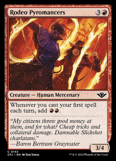 MTG Rodeo Pyromancers OTJ 143 Regular Foil