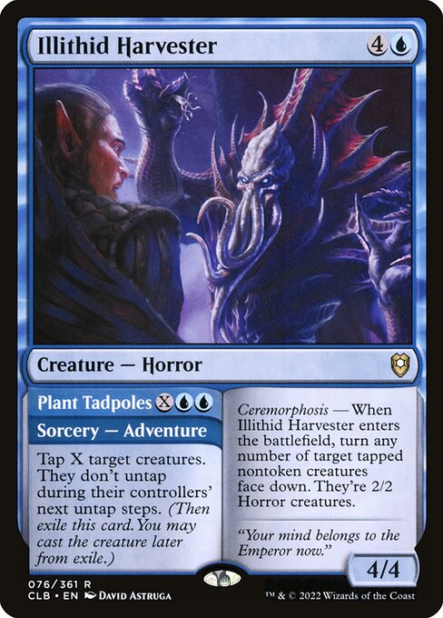 MTG Illithid Harvester // Plant Tadpoles CLB 076 Regular Nonfoil