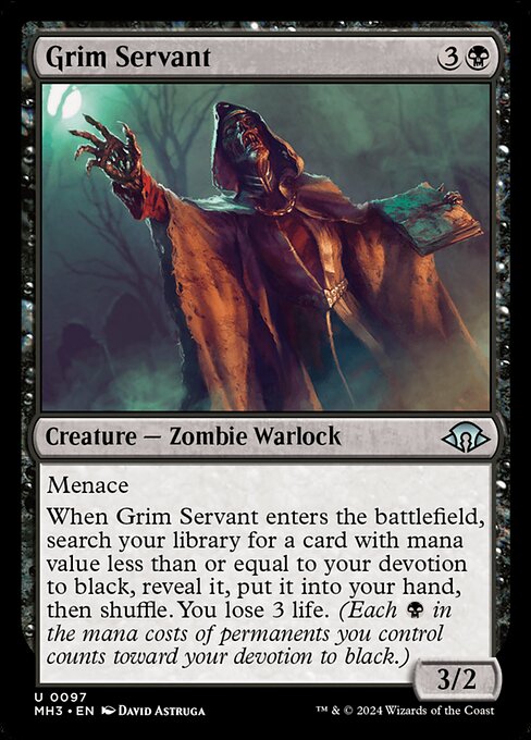 MTG Grim Servant MH3 097 Regular Foil