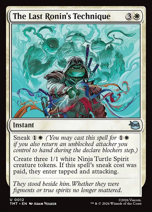 MTG The Last Ronin's Technique TMT 012 Regular Foil
