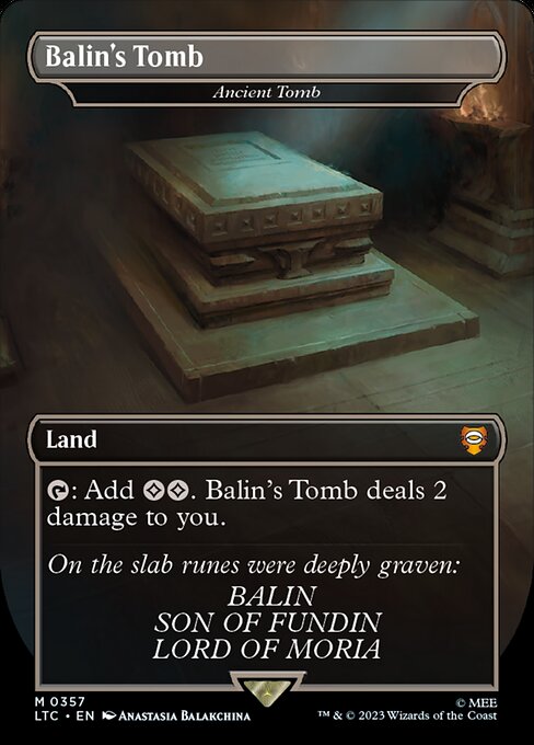 MTG Ancient Tomb LTC 357 Showcase Ring Foil